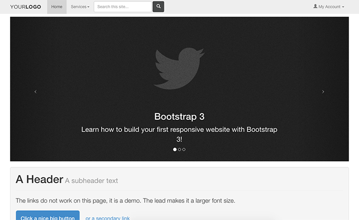 bootstrap page preview